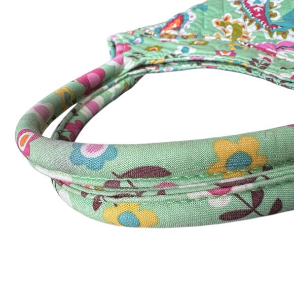 Vera Bradley Quilted Paisley Small Tote Size 13x12, Green Multi - Picture 8 of 9